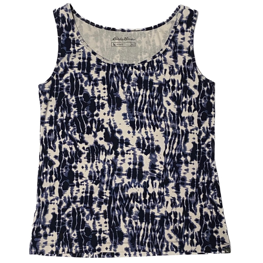 EDDIE BAUER Tie Dyed Rib Knit Tank Top